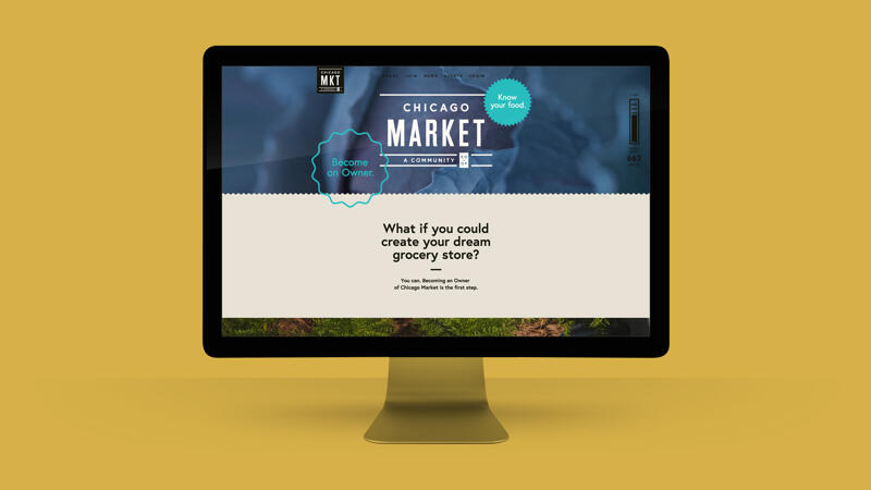 View of Chicago market homepage on computer
