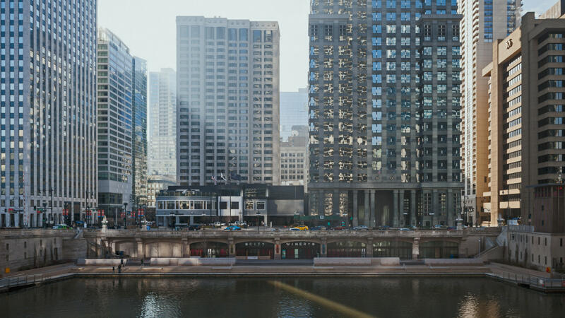 high rise buildings along Chicago's riverfront